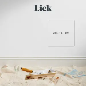 Lick White 02 Matt Emulsion paint, 2.5L