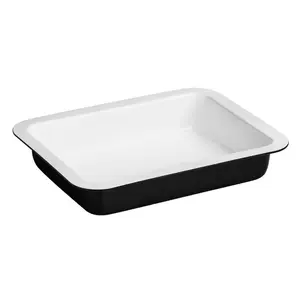 Ecocook 31cm Non-Stick Ceramic Roasting Pan Black / White