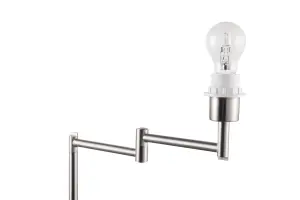 GoodHome Jabisen Brushed Chrome effect Floor lamp base