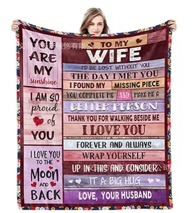 Wife L Personal Love Letter Fleece Blanket