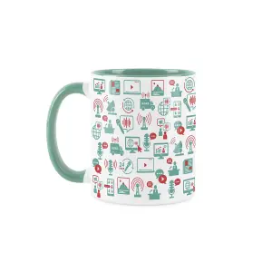 Journalist Mug - Humourous Trades Funny Novelty Gift - Tea/Coffee Hot Drinks Turquoise Ceramic Cup Present for Journalists