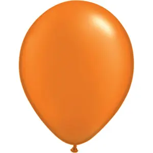 Qualatex 11 Inch Round Plain Latex Balloons (100 Pack) Pearl Mandarin (One Size)