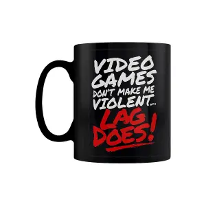 Grindstore Video Games Dont Make Me Mug Black/White/Red (One Size)