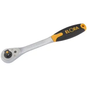 Draper Elora Quick Release Soft Grip Reversible Ratchet, 1/2" Sq. Dr., 270mm 55536