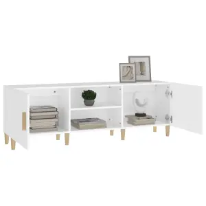 Berkfield TV Cabinet White 150x30x50 cm Engineered Wood