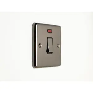 Neon Enhance Range Black Trim Wall Mounted Light Switch