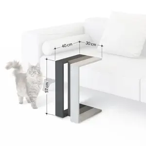 Madelyn Modern Compact C Shape Side Table White