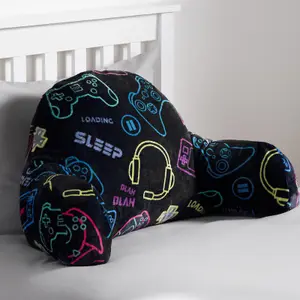 Kids Gaming Cushion Bed Pillow Reading Gamer Support Arms Lumbar Chair