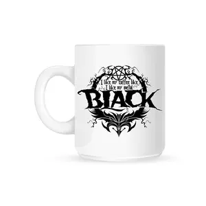 Grindstore I Like My Coffee Like I Like My Metal Mug White (One Size)