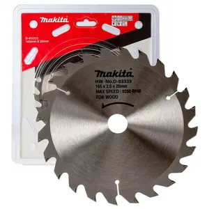 Makita D-03333 Circular Saw Blade 165 X 20 24 Teeth - Suits DSS611 DSS610 DHS680