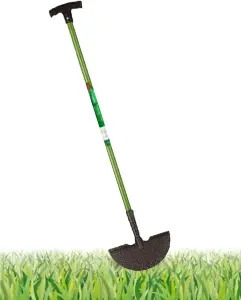 Heavy Duty Carbon Steel Half Moon Lawn Edger Steel Shaft - 22x93 cm