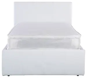 GFW Side Lift Ottoman Bed 135cm Double White