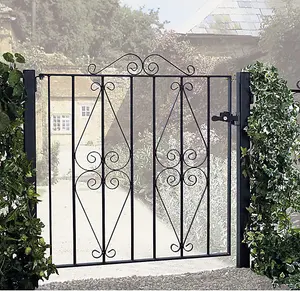 STIRA Metal Scroll Low Flat Garden Gate 762mm GAP x 914mm High ST01ZP