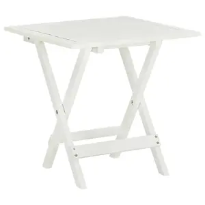 Berkfield Bistro Table White 46x46x47 cm Solid Acacia Wood