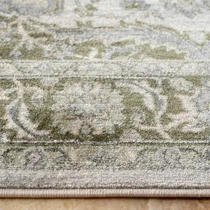 Green Traditional Floral Medallion Bedroom Living Runner Rug 60x240cm