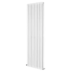 G-Rad White Double Oval Panel Vertical Radiator - (H) 1800 x (W) 600mm