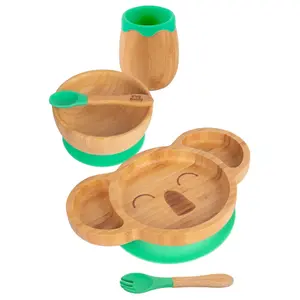 5pc Bamboo Koala Baby Weaning Set - Green