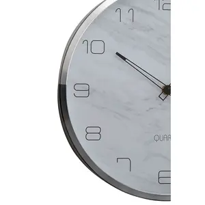 Interiors by Premier Elko Wall Clock with Silver And Grey Frame