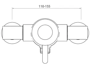 Bristan Traditional Dual Control Thermostatic Mixer Shower 110mm 155mm + Kit