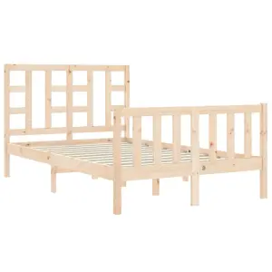 Berkfield Bed Frame with Headboard 120x200 cm Solid Wood