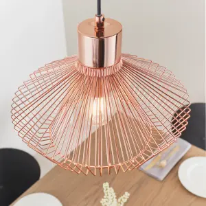 Anson Lighting Cascade Pendant light finished in Copper plate