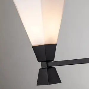 Luminosa Bowtie 3 Light Bathroom Wall Lamp, Matte Black IP44