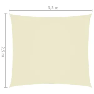 Berkfield Sunshade Sail Oxford Fabric Rectangular 2.5x3.5 m Cream