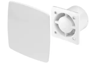 Awenta 100mm Humidity Sensor NEA Extractor Fan White ABS Front Panel Wall Ceiling Ventilation