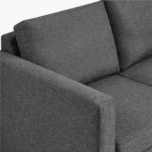 Yaheetech Dark Grey Fabric Upholstered 3-Seater Sofa Couch