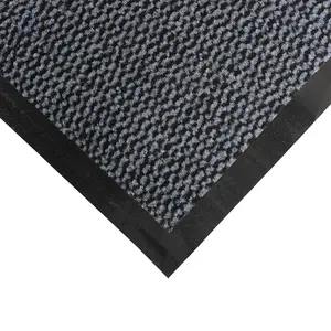 JVL Heavy Duty Barrier Door Mat, 80x140cm, Blue/Black