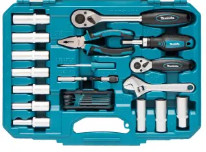 Makita 87 PC Mechanics Spanner Socket Screwdriver Set General Maintenance Kit +