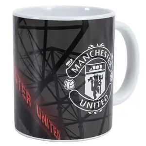 Manchester United FC Old Trafford Mug White/Black/Red (One Size)