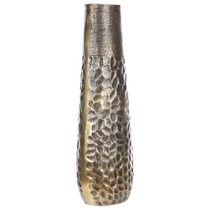 Beliani Retro Flower Vase THIVA Metal Gold