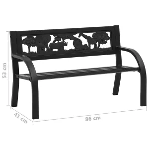 Berkfield Children Garden Bench 86 cm Steel