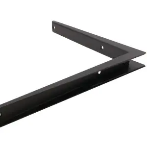 EAI Strong Shelf Bracket Mitre Reinforced Hi-Load Pattern - 300 x 300mm - Black - Pack of 2