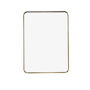 Mccreery Metal Flat Wall Mirror Satin Brass / 76.2cm H x 55.9cm W