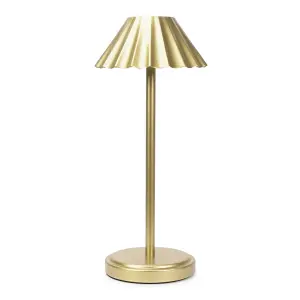 ValueLights Avery Rechargeable Portable Table Lamp - Gold