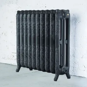 Arroll Montmartre Anthracite 3 Column Radiator, (W)834mm x (H)760mm