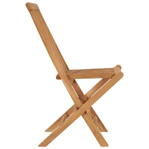 Berkfield Folding Garden Chairs 2 pcs Solid Teak Wood