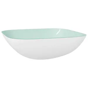 Berkfield Basin Glass 42x42x14 cm White