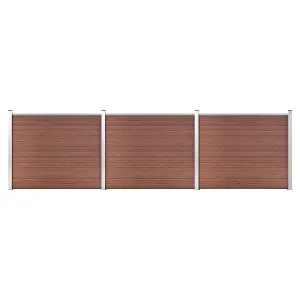 Berkfield Fence Panel Set WPC 526x146 cm Brown