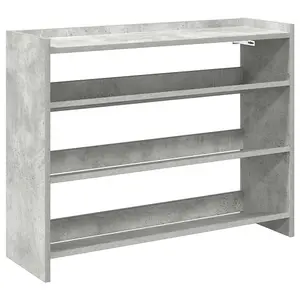 Berkfield Shoe Rack Concrete Oak 80x25x61.5 cm Engineered Wood