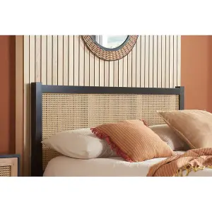 Birlea Croxley Double Rattan Bed Black