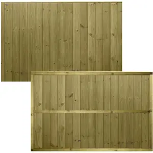 Ultimate Vertical Tongue & Groove Fence Panel (Pack of 3) Width: 6ft x Height: 4ft Interlocking Planks Fully Framed