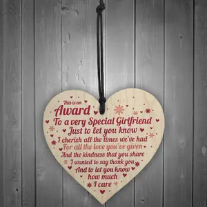 Red Ocean Handmade Valentines Gift For Girlfriend Wooden Heart Sign Relationship Anniversary Gift From Boyfriend Keepsake Gift