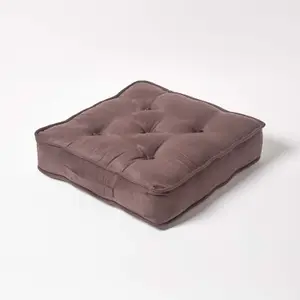 Homescapes Chocolate Brown Faux Suede Armchair Booster Cushion