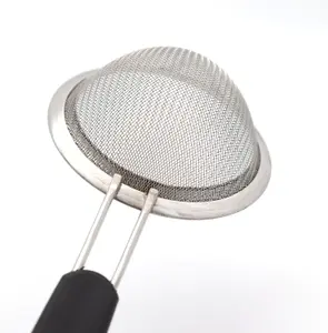 Buckingham Stainless Steel Fine Mesh Sieve Strainer 8 cm Black Handle