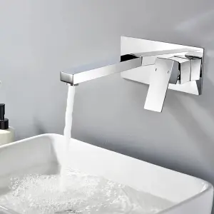 Mixer Tap Basin Tap Chrome Finish  Wall Mounted Tap Wall Mounted Tap