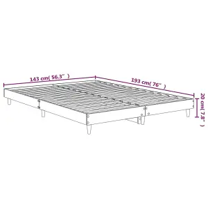 Berkfield Bed Frame White 140x190 cm Engineered Wood