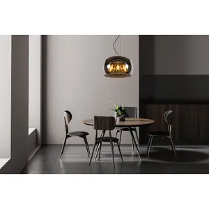 Lucide Olivia Modern Pendant Light 40cm - 3xE27 - Smoke Grey